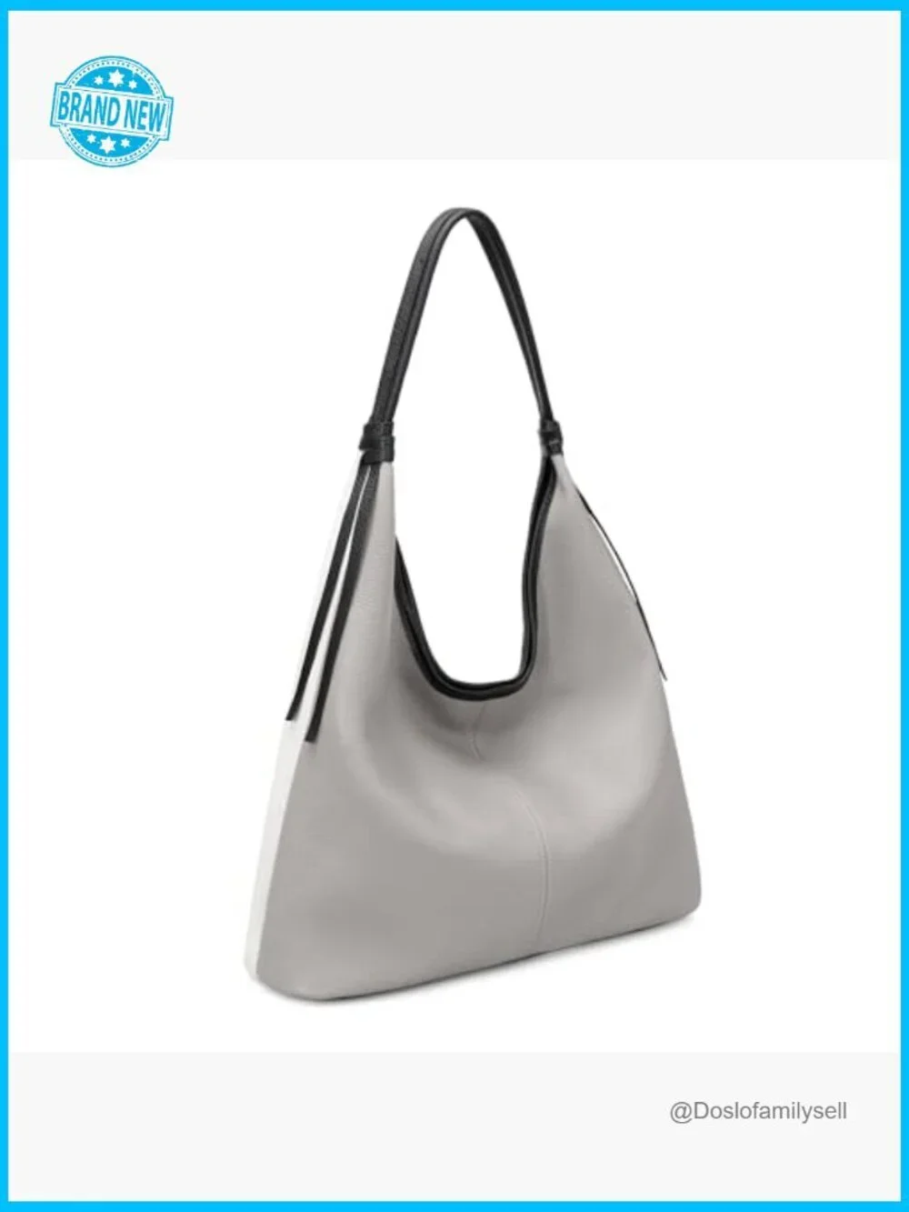 Genuine Leather Hobo Bag Slouchy Tote Shoulder Satchel Tassel Ribbon